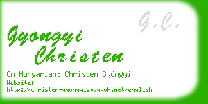 gyongyi christen business card